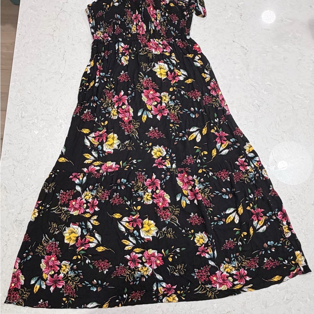 Lace & Mesh 1X Floral Maxi Dress from ModCloth